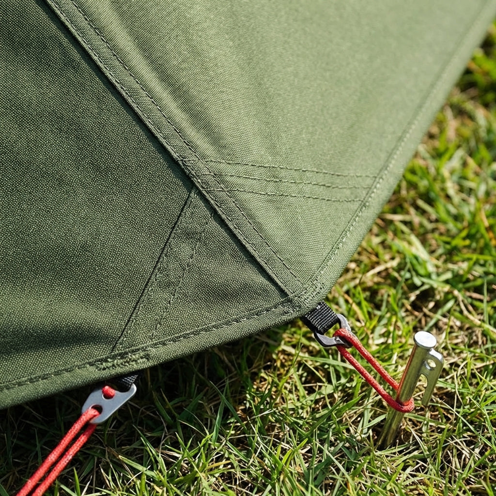 Single-person pyramid tent with stove chimney port and double-layer insulation