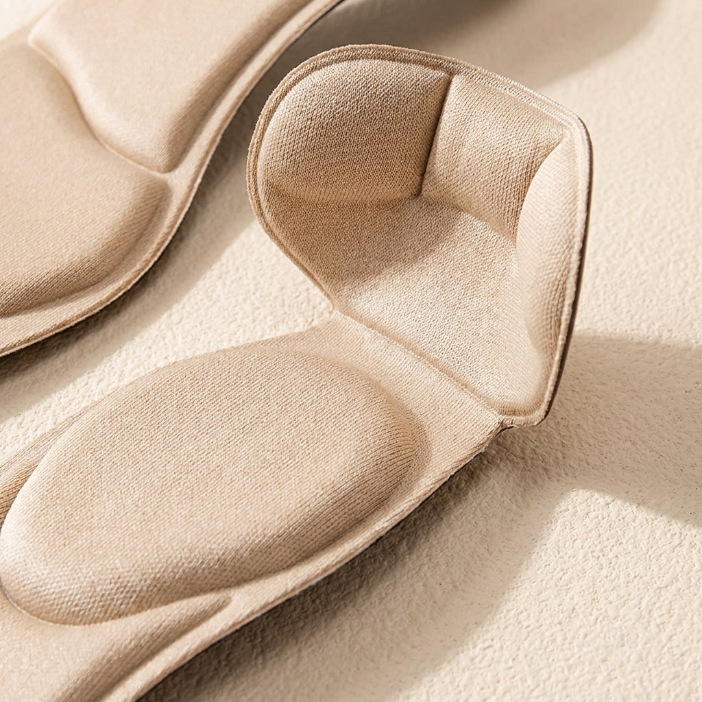 High heel insole insert with targeted cushioning and anti-slip base