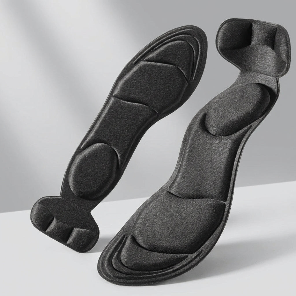 High heel insole insert with targeted cushioning and anti-slip base
