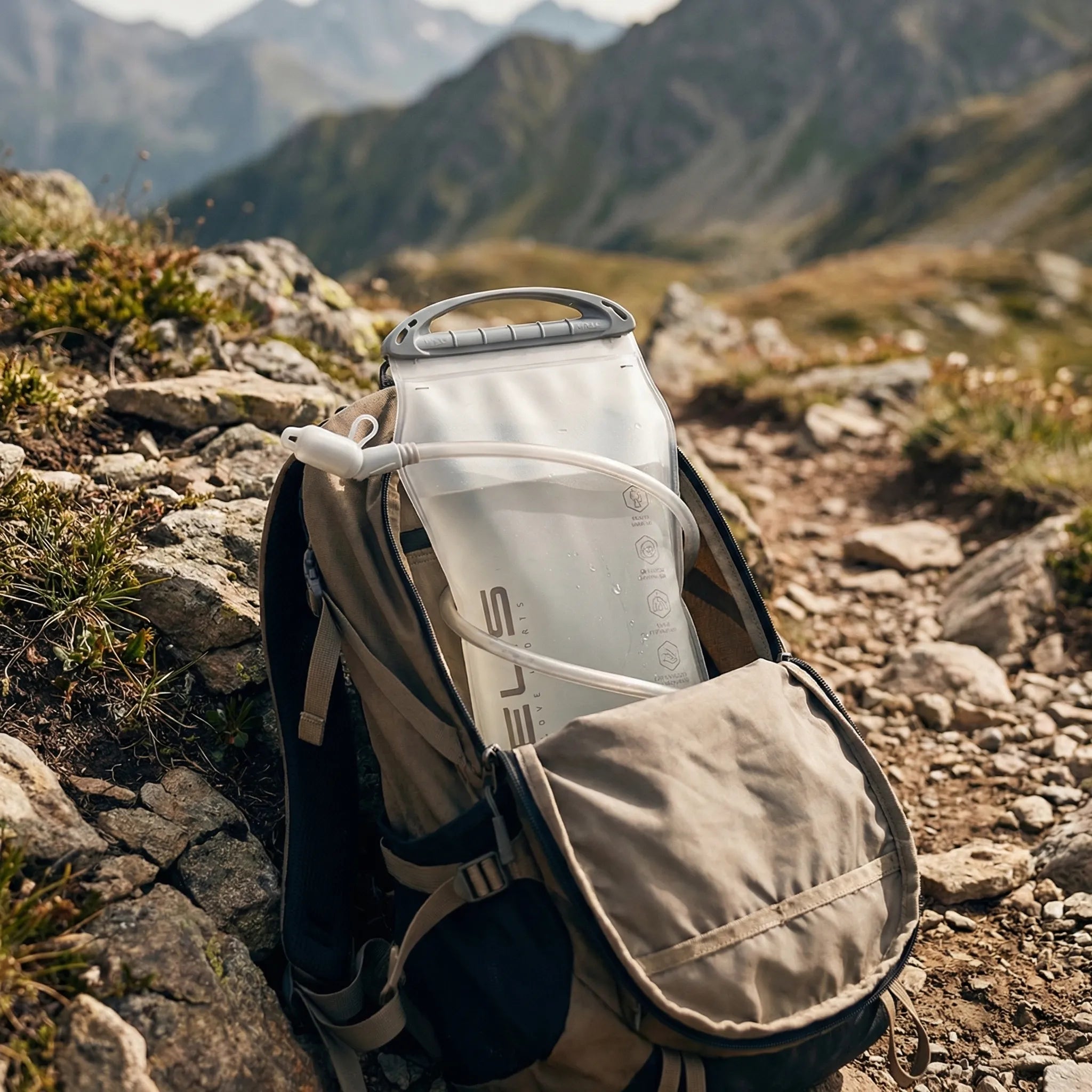 Foldable hydration reservoir with leak-proof seal for hiking and trail running