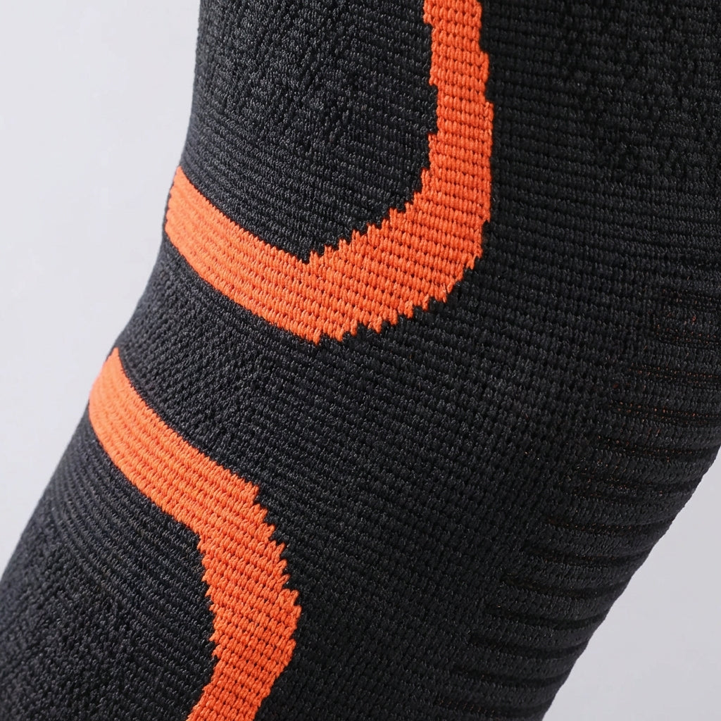 Compression knee brace with breathable design for running and sports