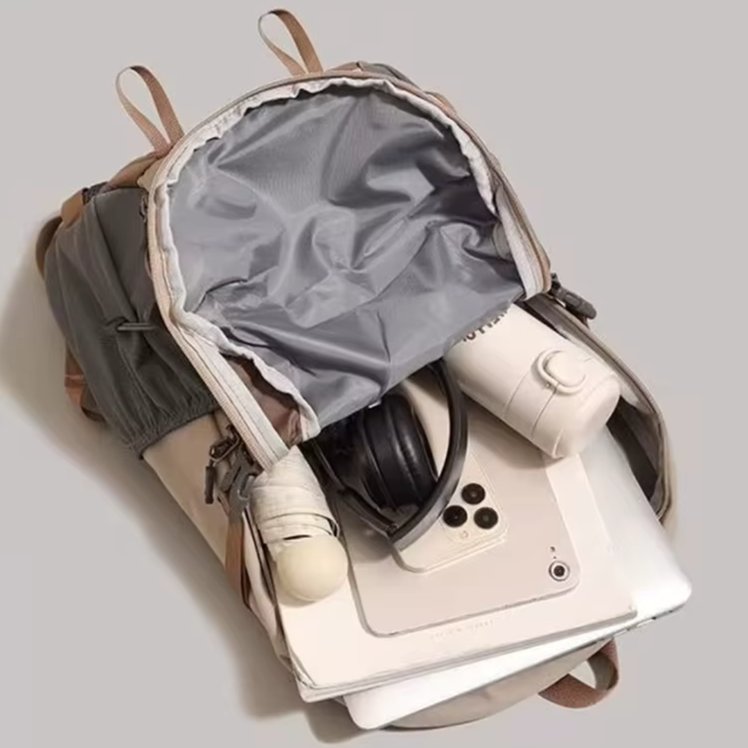 Lightweight 40-liter hiking backpack with water-resistant fabric and ergonomic straps