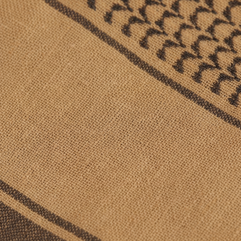 Lightweight tactical scarves with breathable acrylic weave and plaid design for sun protection