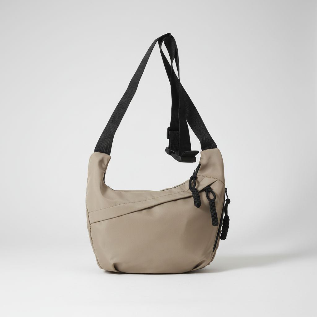 Compact crossbody sling bag with adjustable strap and organized pockets