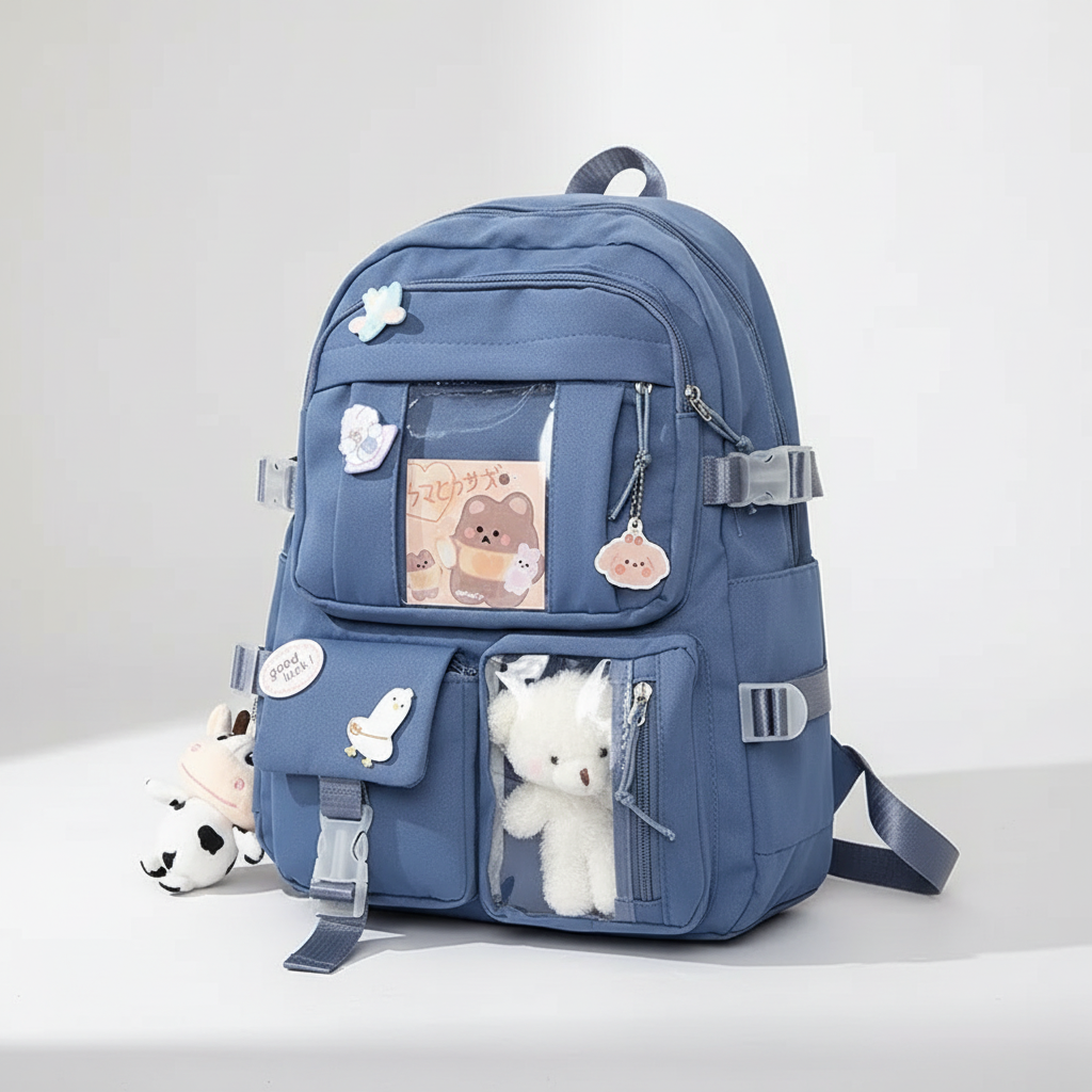 Student backpack with padded laptop compartment and organization pockets