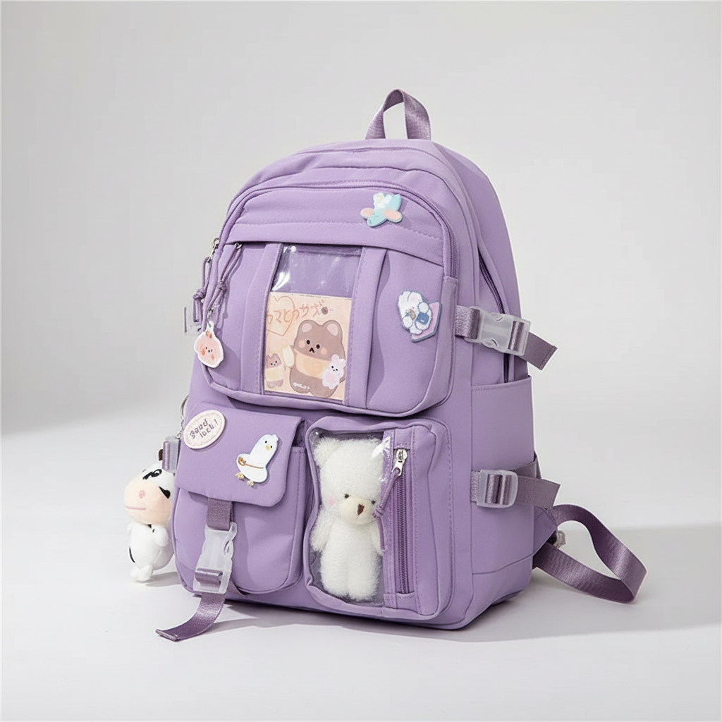 Student backpack with padded laptop compartment and organization pockets