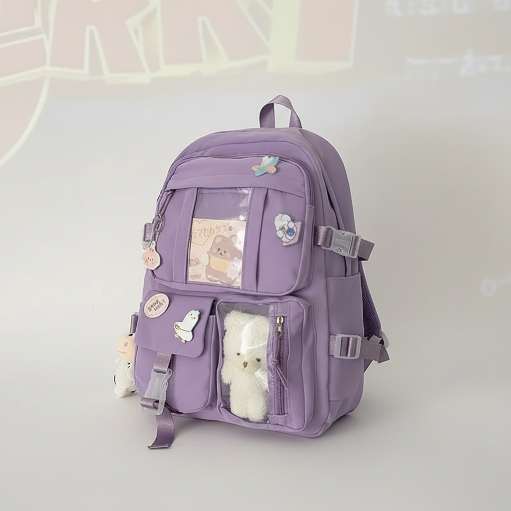 Student backpack with padded laptop compartment and organization pockets