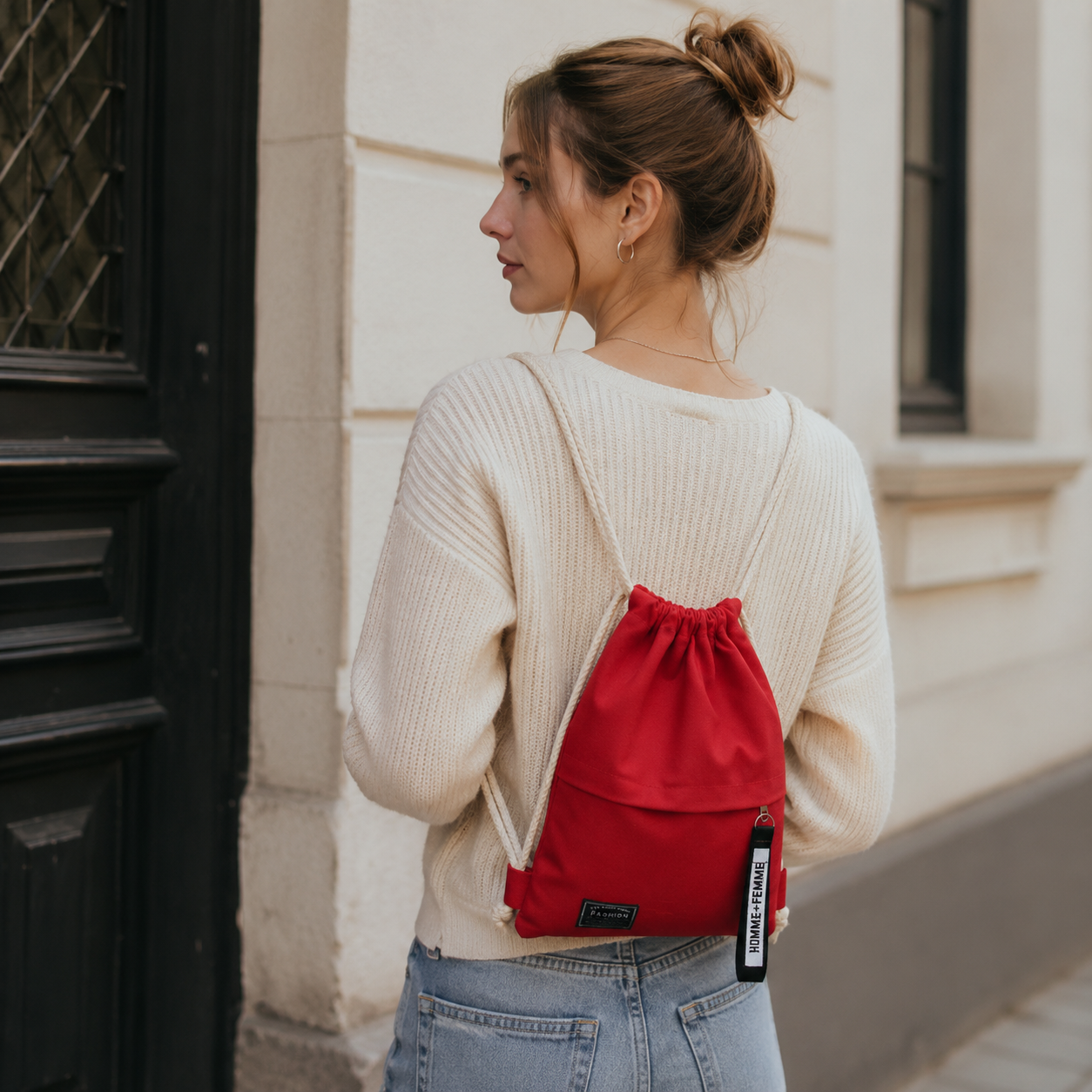 Celrien | Linenovo Soft Linen Drawstring Backpack
