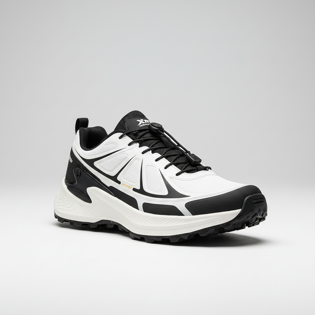 Lightweight hiking shoes with aggressive rubber lug outsole