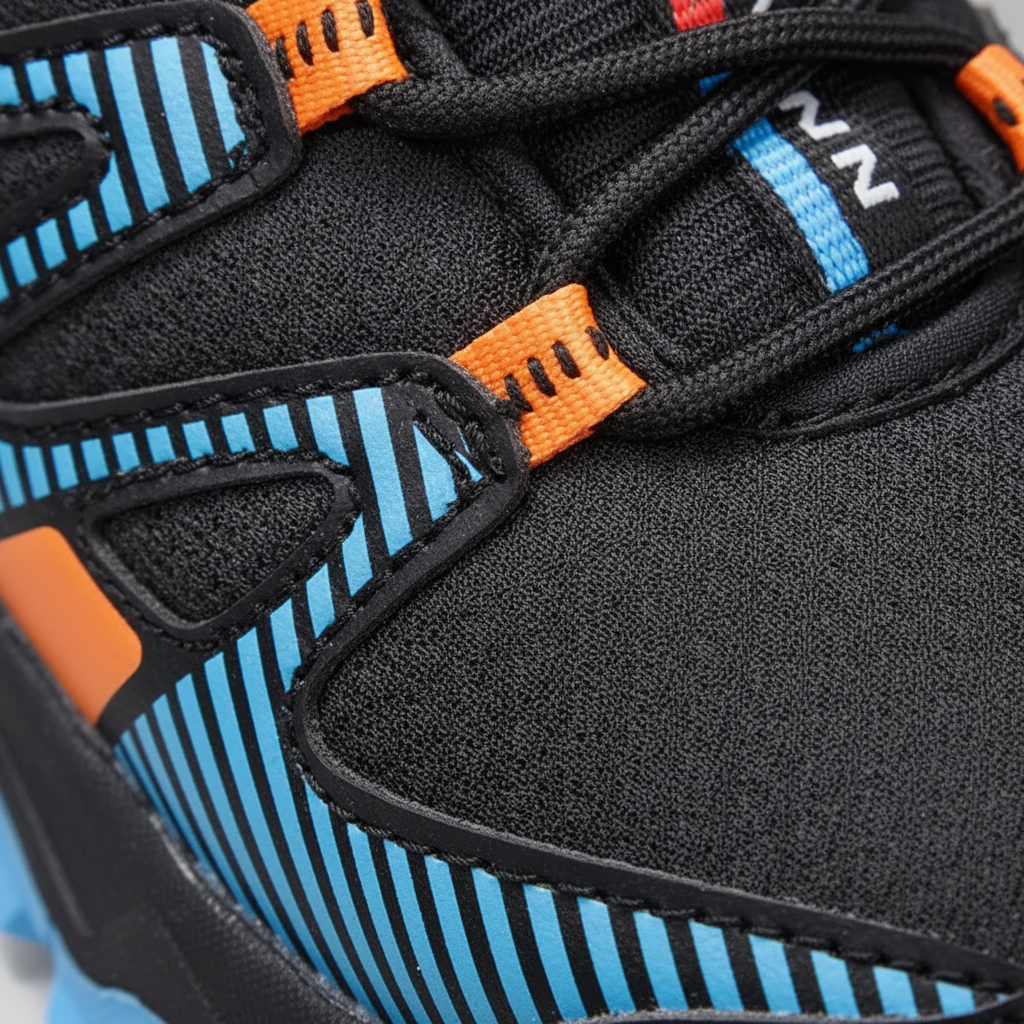Low-cut hiking sneakers with breathable mesh upper and grippy rubber outsole