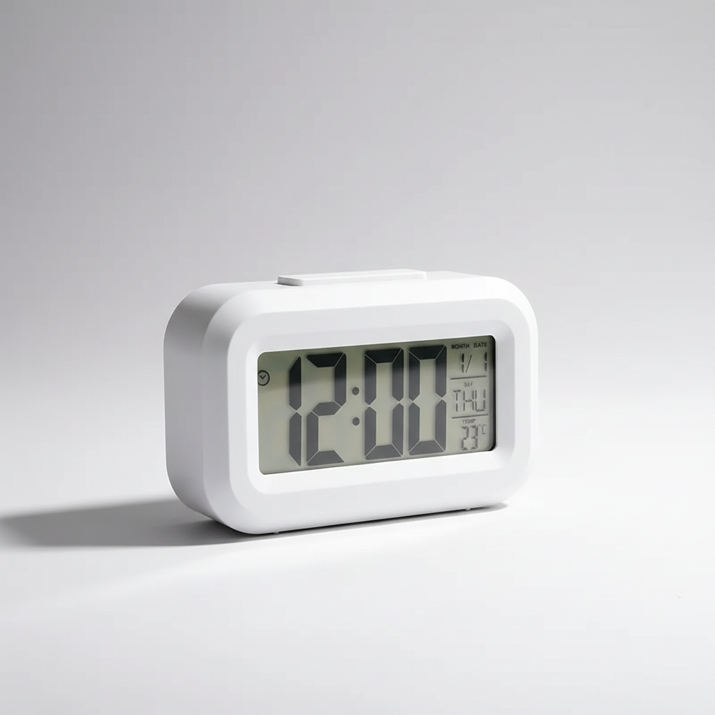 Digital alarm clocks with large LED display and temperature sensor