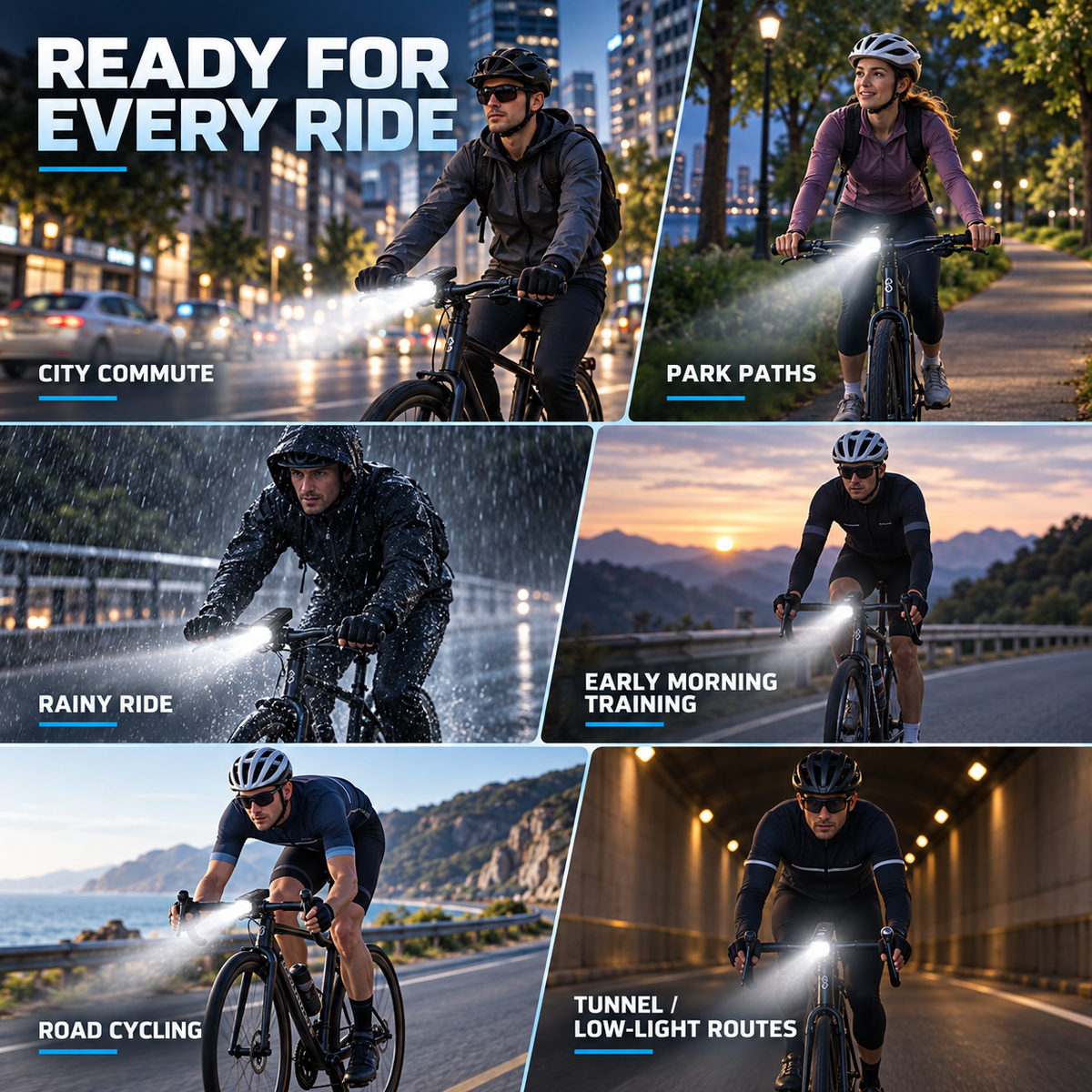 Celrien | Luminaride Rechargeable LED Light Bike Headlight