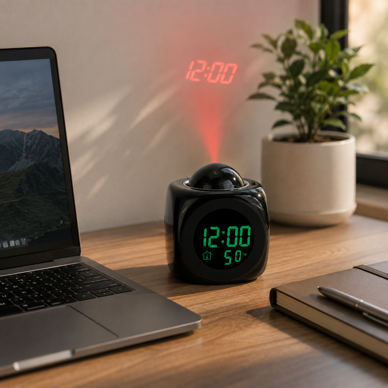 Celrien | LuminovaCube Digital Projection Alarm Clock