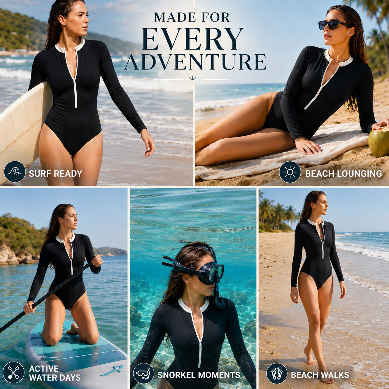 Celrien | Marivex Long Sleeve One Piece Swimsuit