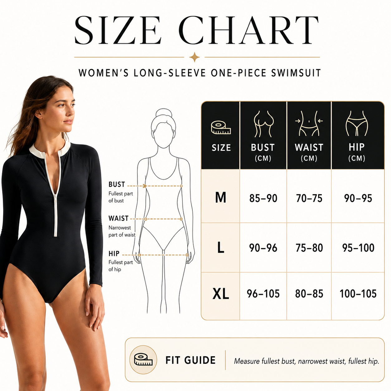 Celrien | Marivex Long Sleeve One Piece Swimsuit