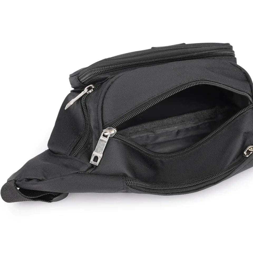 Crossbody sling waist pack with water-resistant oxford fabric and adjustable strap
