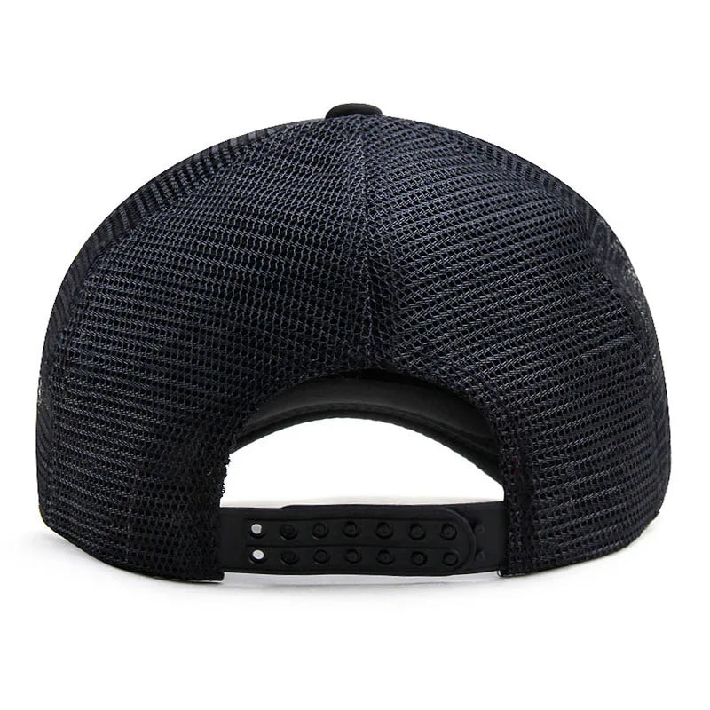 Mesh trucker cap unisex breathable snapback adjustable casual