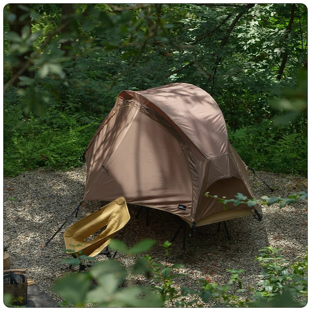 Ultralight cot tent with mosquito protection and breathable ventilation for camping