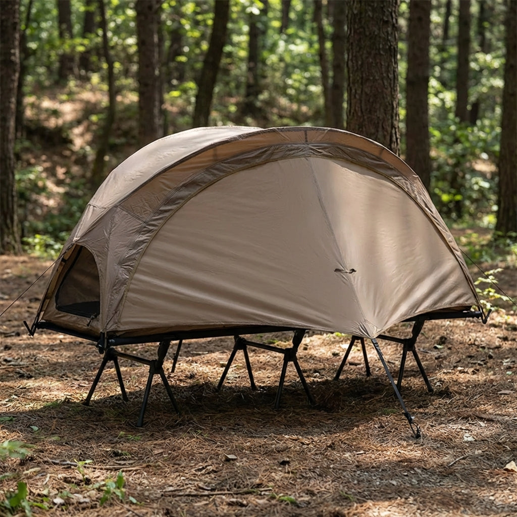 Ultralight cot tent with mosquito protection and breathable ventilation for camping
