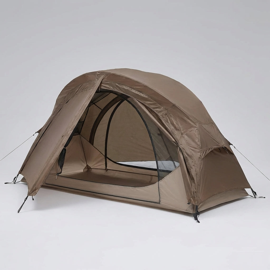 Ultralight cot tent with mosquito protection and breathable ventilation for camping