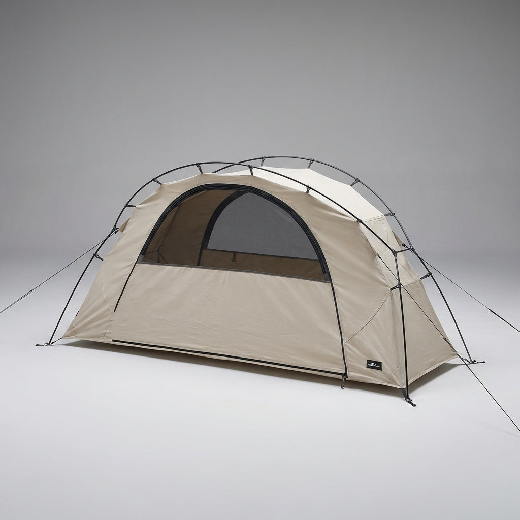 Ultralight cot tent with mosquito protection and breathable ventilation for camping