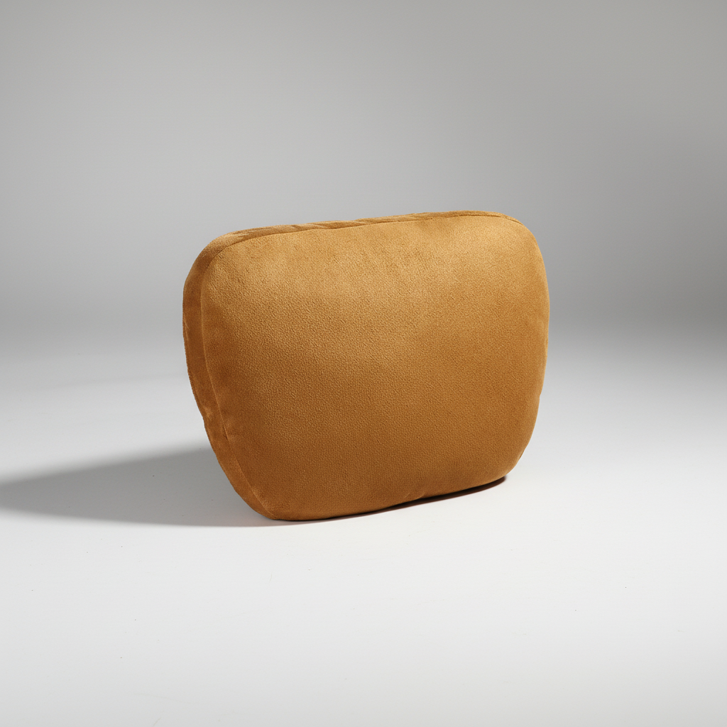 Universal car headrest cushion with soft suede cushioning for neck support