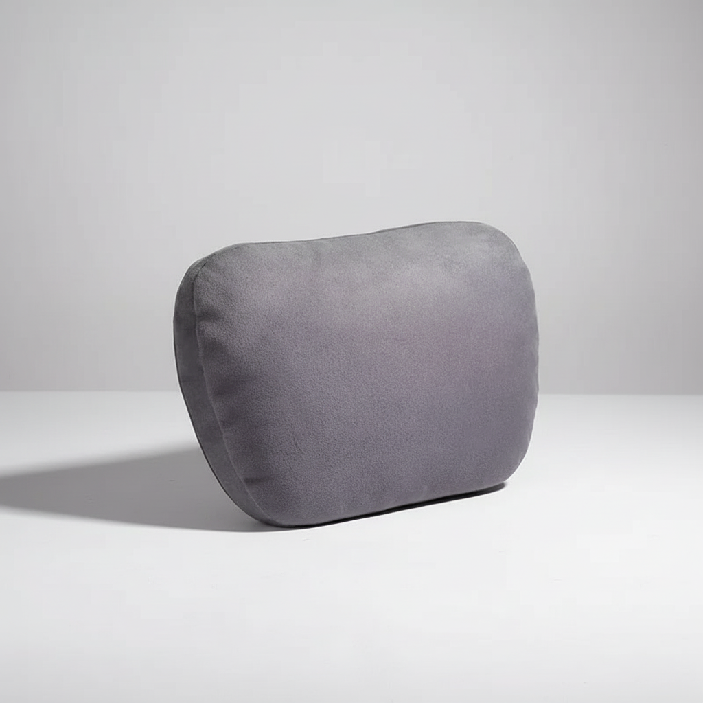 Universal car headrest cushion with soft suede cushioning for neck support
