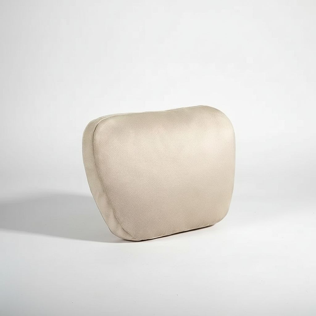 Universal car headrest cushion with soft suede cushioning for neck support