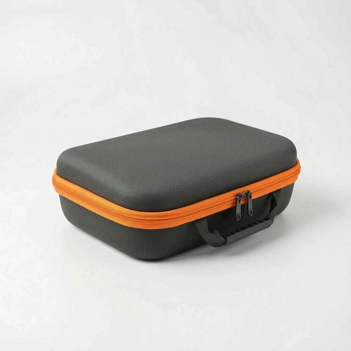 Rigid travel accessories storage case with mesh organizer pocket