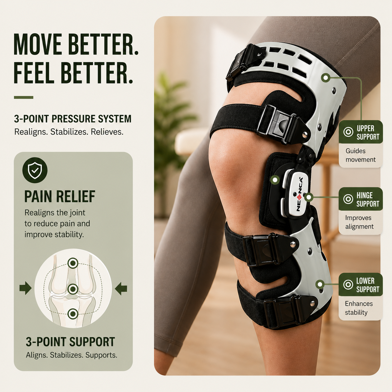 Celrien | OrthoVance Unloader Knee Support Brace