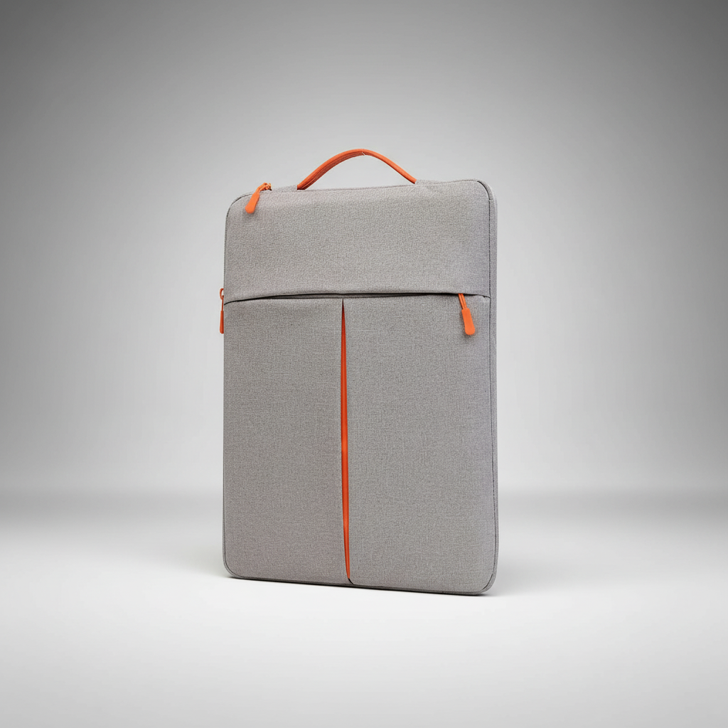 Slim padded shockproof laptop sleeve with front pocket
