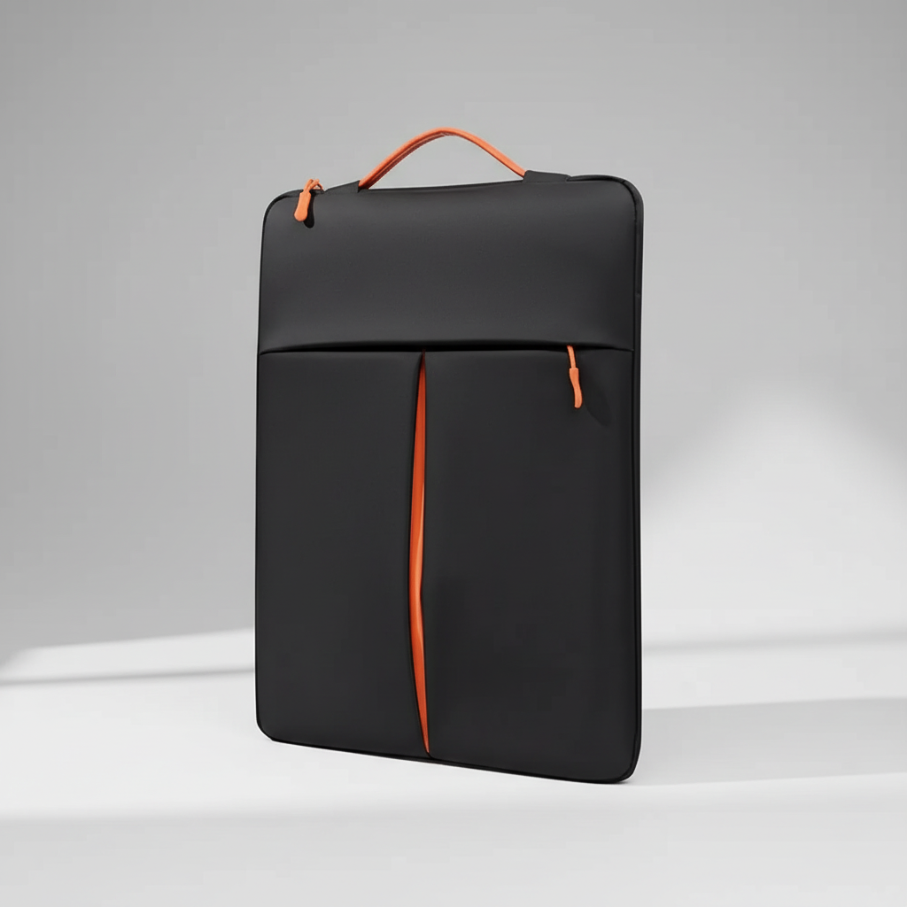 Slim padded shockproof laptop sleeve with front pocket
