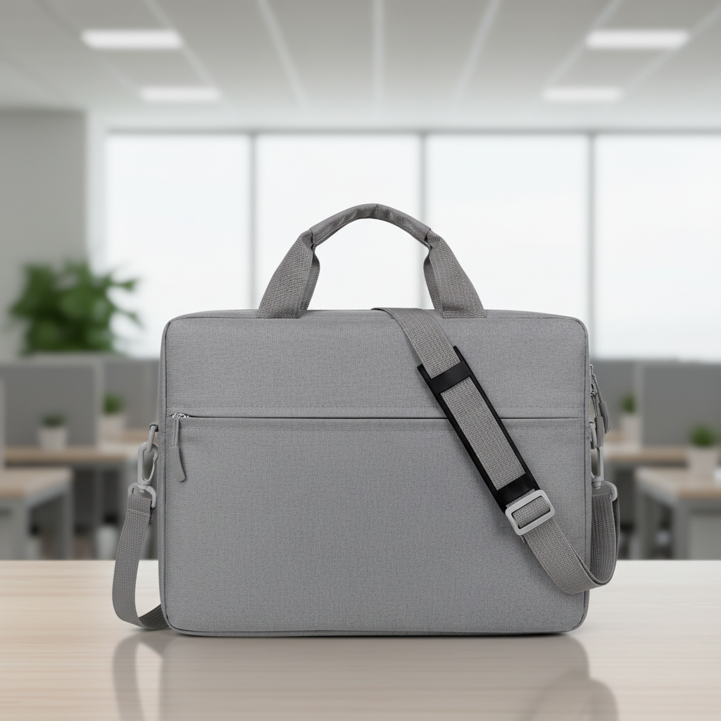 Crossbody sling water-resistant laptop sleeve with padded nylon