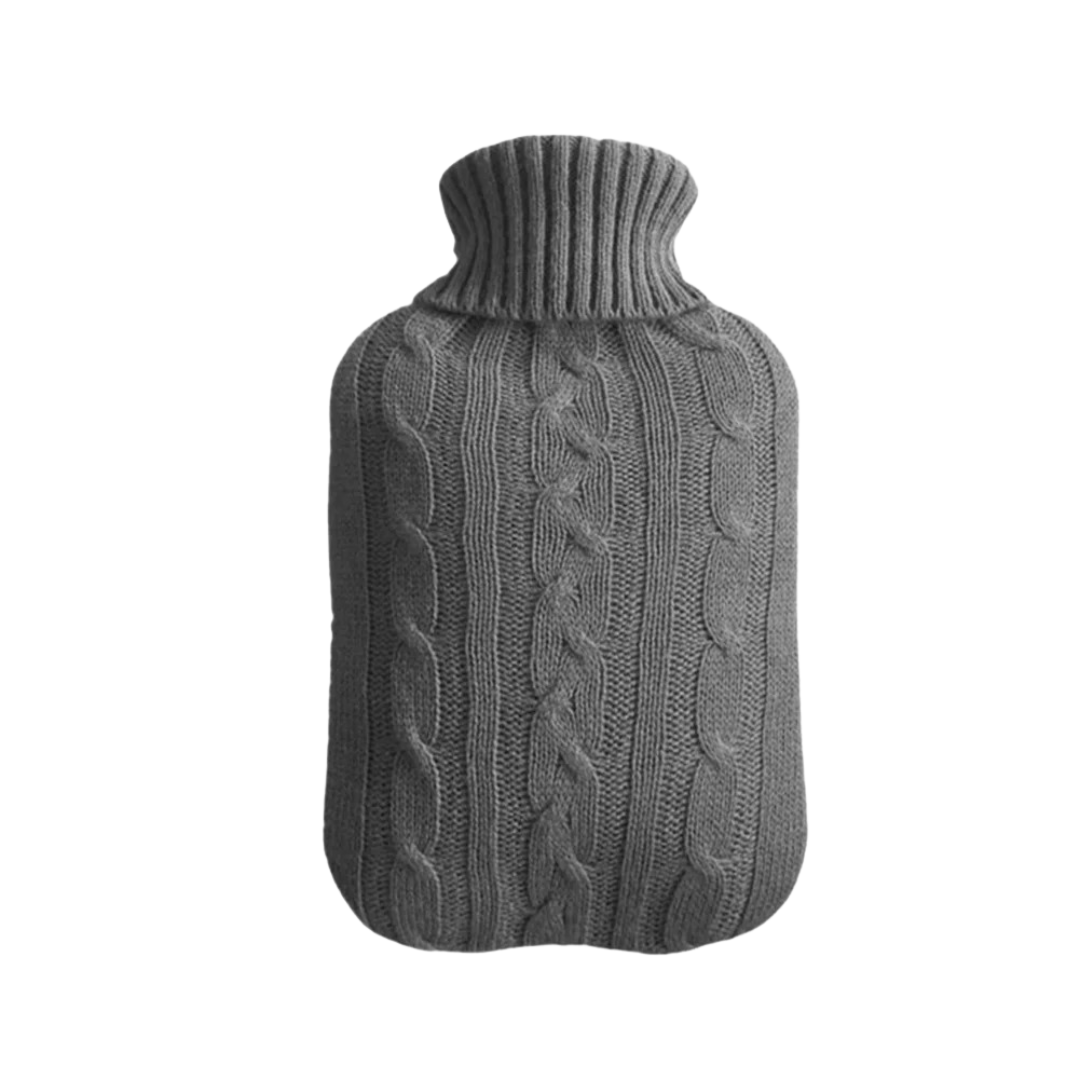 Hot water bottle 2L with ultra soft plush cover for warmth and pain relief
