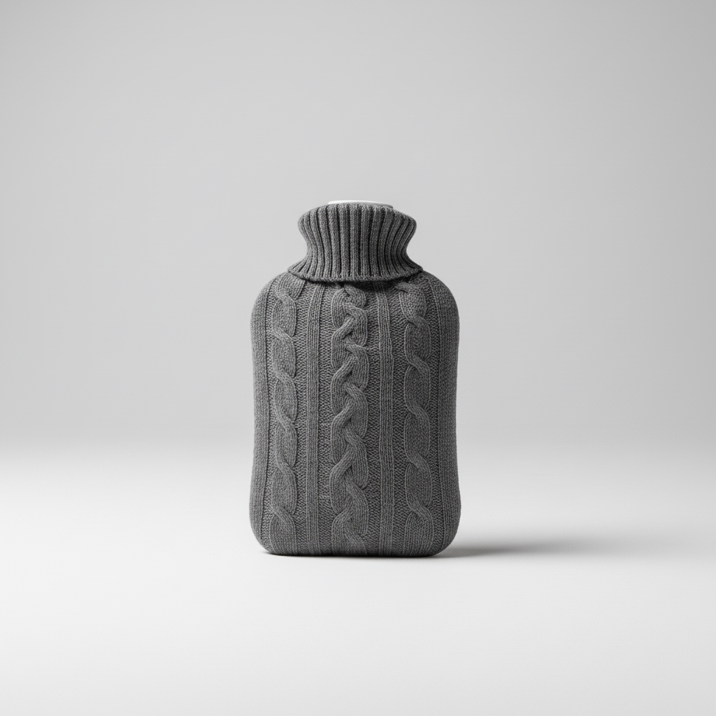 Hot water bottle 2L with ultra soft plush cover for warmth and pain relief
