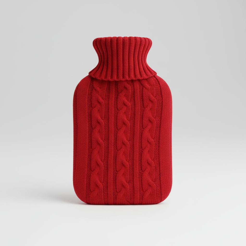 Hot water bottle 2L with ultra soft plush cover for warmth and pain relief