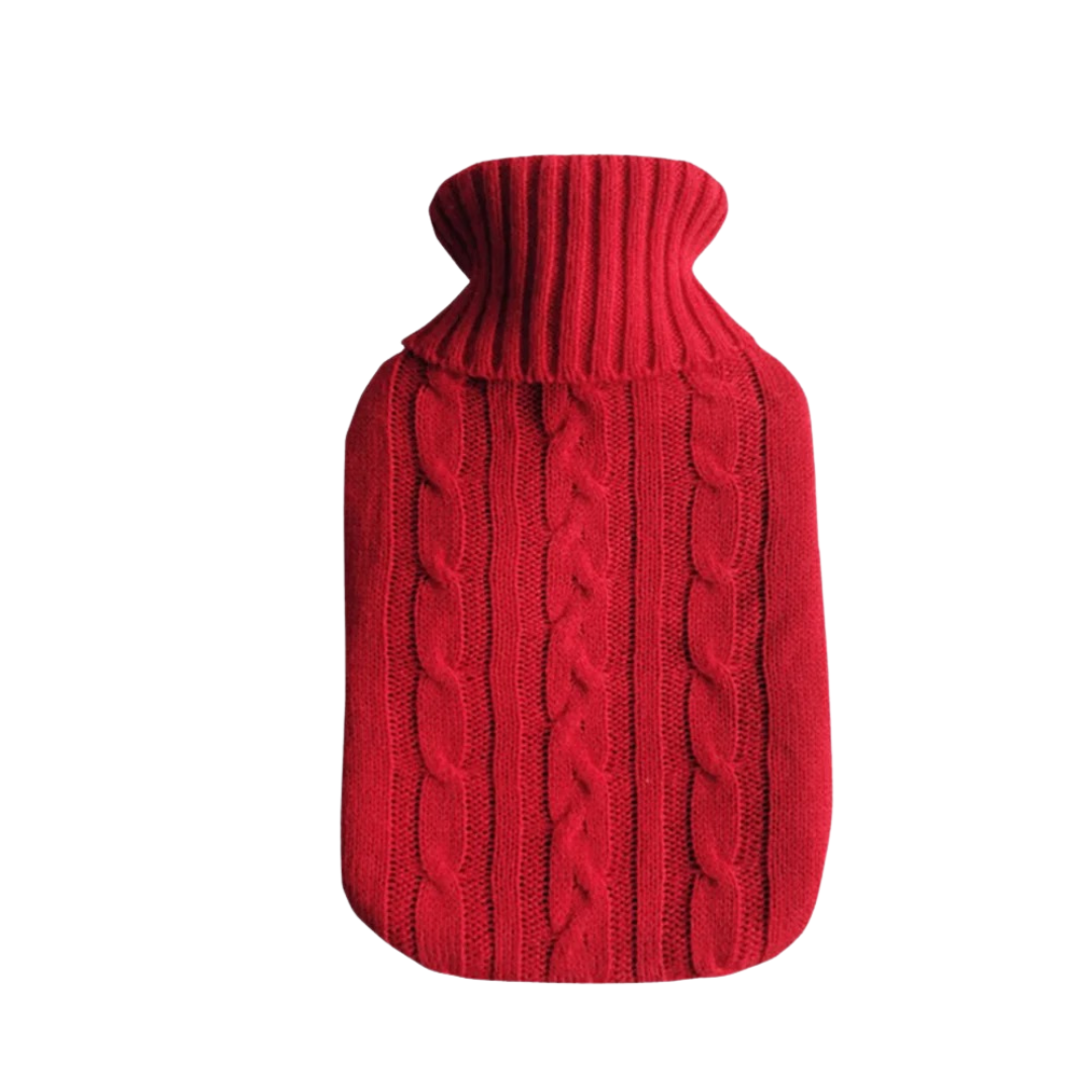 Hot water bottle 2L with ultra soft plush cover for warmth and pain relief
