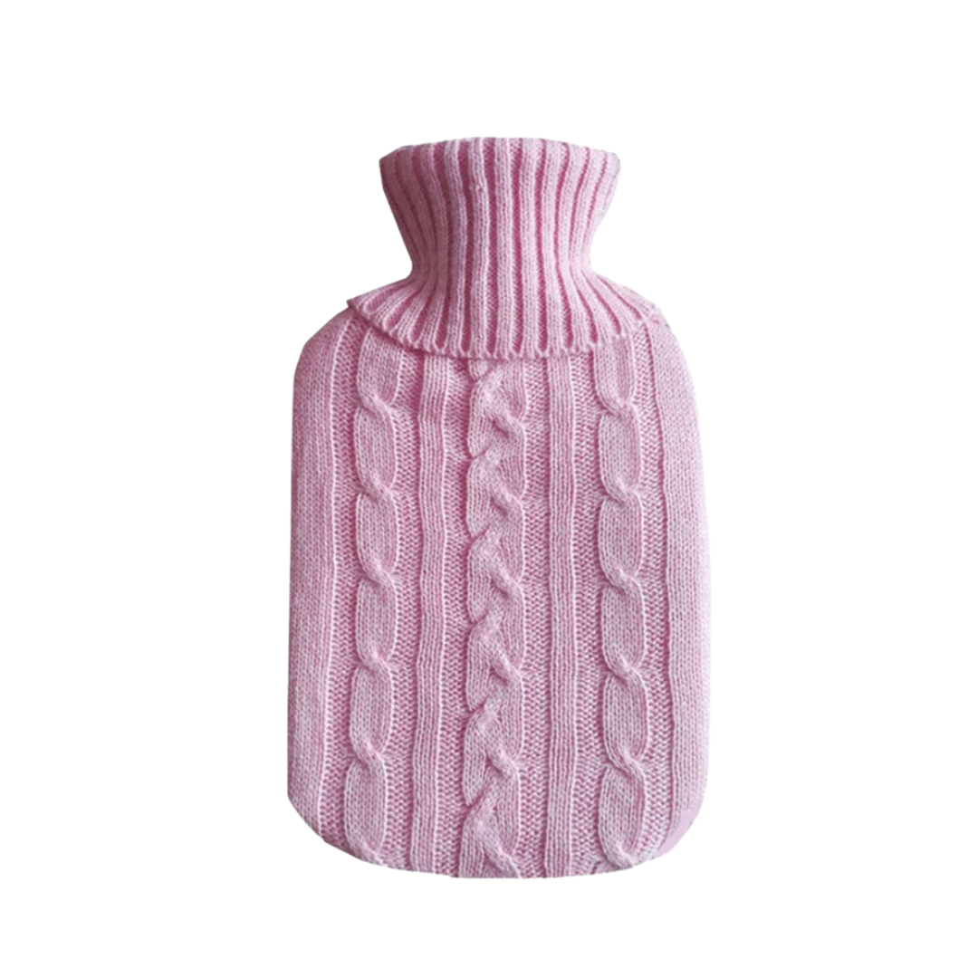 Hot water bottle 2L with ultra soft plush cover for warmth and pain relief