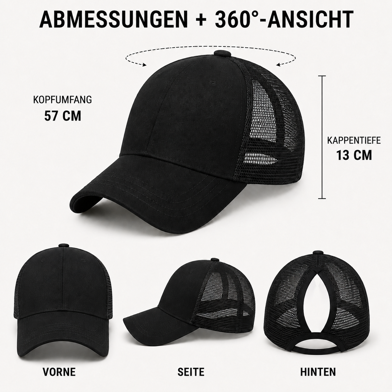 Celrien | Ponyxa Women's Baseball Cap with Ponytail Opening
