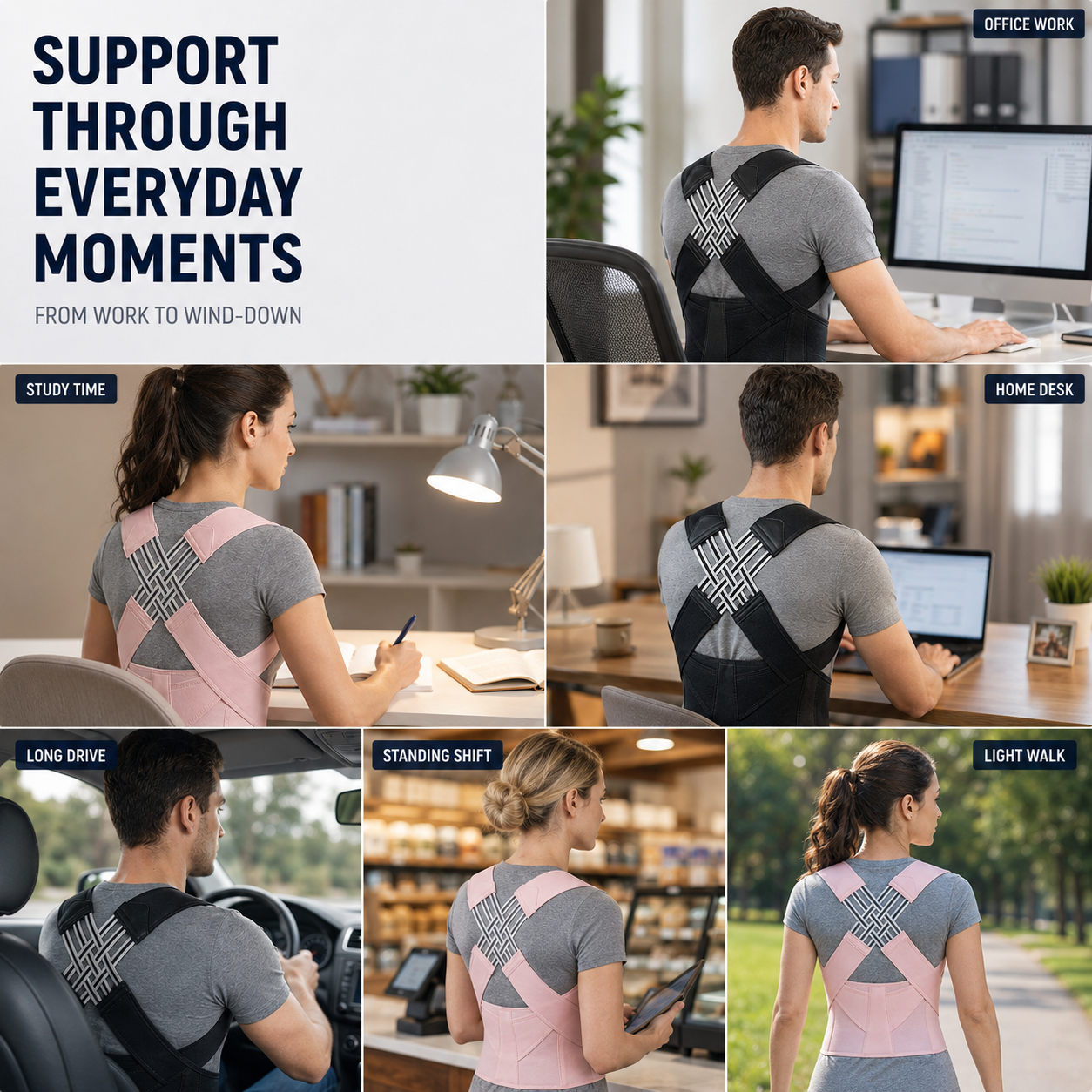Celrien | PostuForm Adjustable Full Back Brace