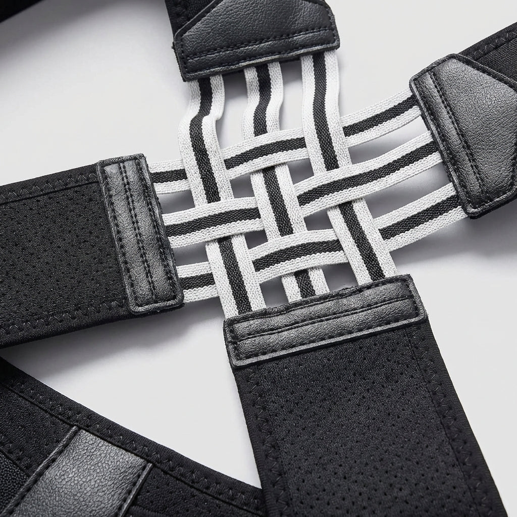 Adjustable full back brace with cross strap design for posture correction