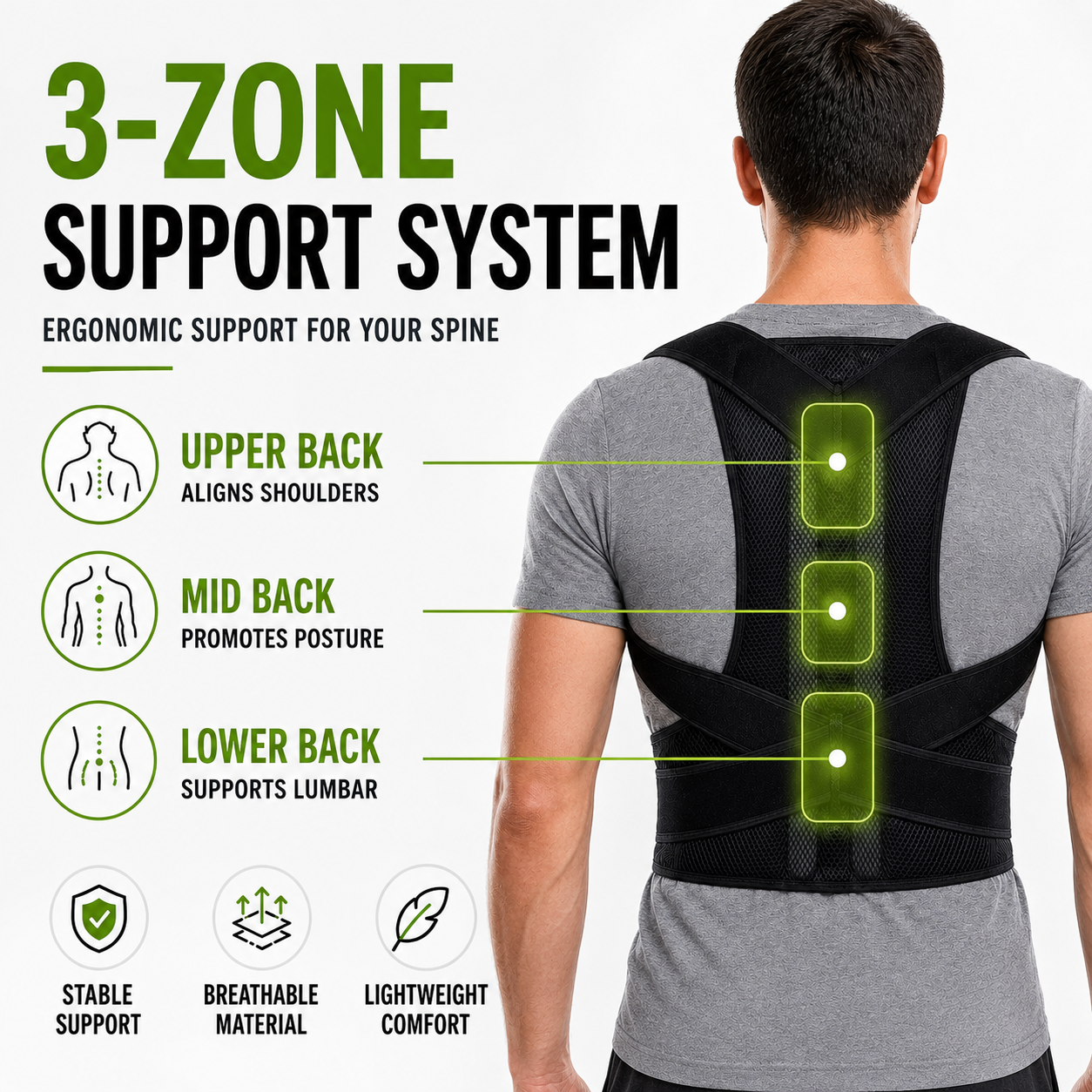 Celrien | PostuRise Adjustable Unisex Posture Brace
