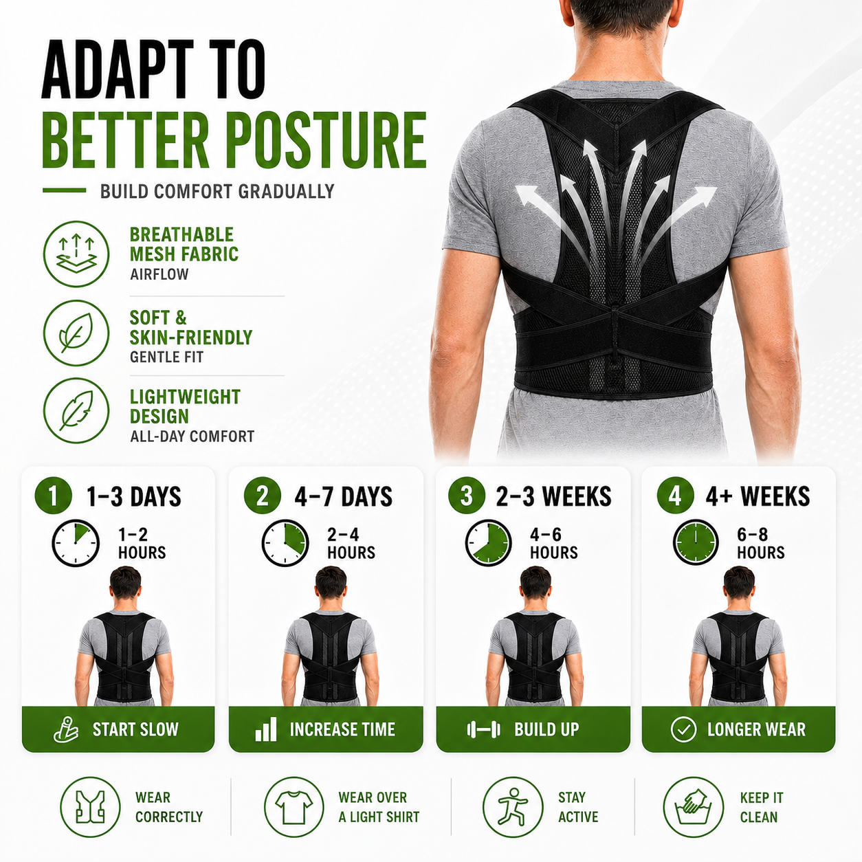 Celrien | PostuRise Adjustable Unisex Posture Brace