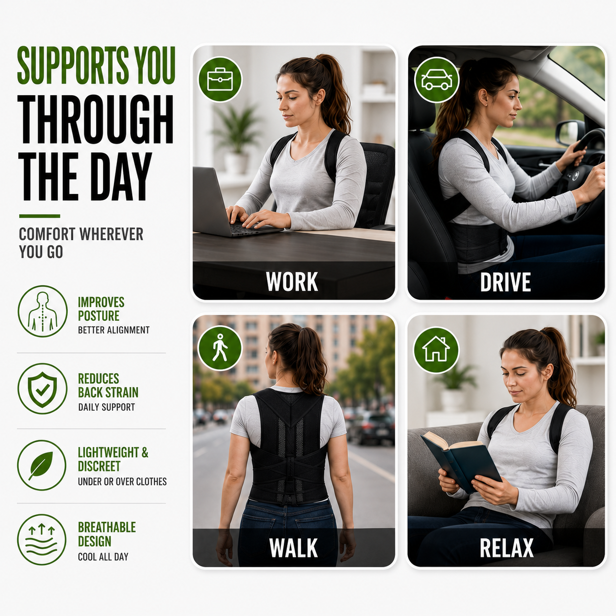 Celrien | PostuRise Adjustable Unisex Posture Brace