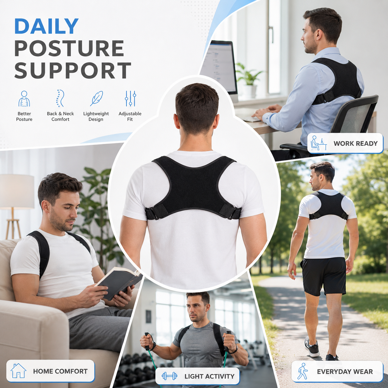 Celrien | PostuSure Adjustable Shoulder Posture Brace
