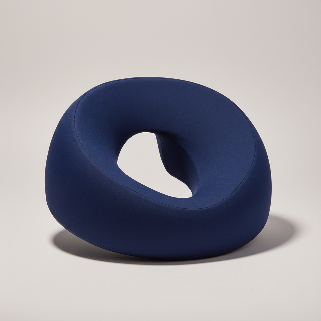 Memory foam face down pillow with ergonomic recess for prone positioning