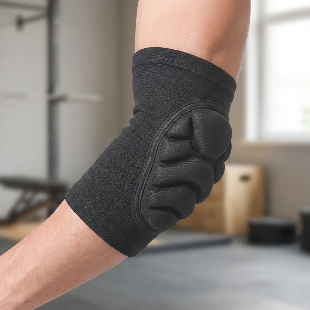 Foam elbow guards with impact protection for skating and cycling