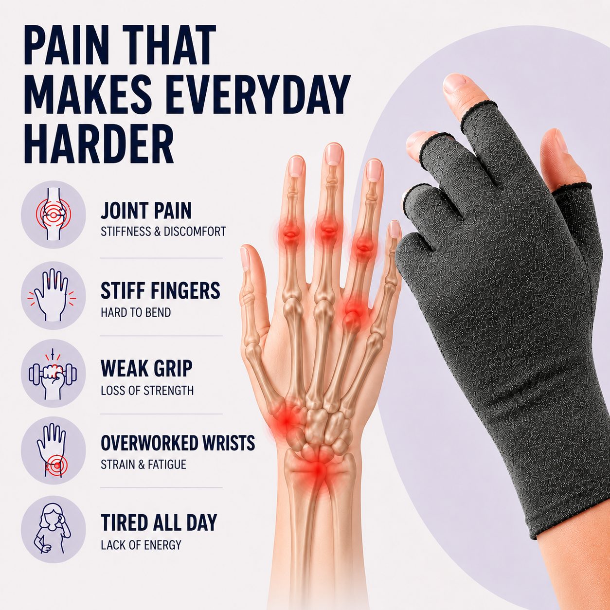 Celrien | RelievoGlove Half Finger Compression Glove