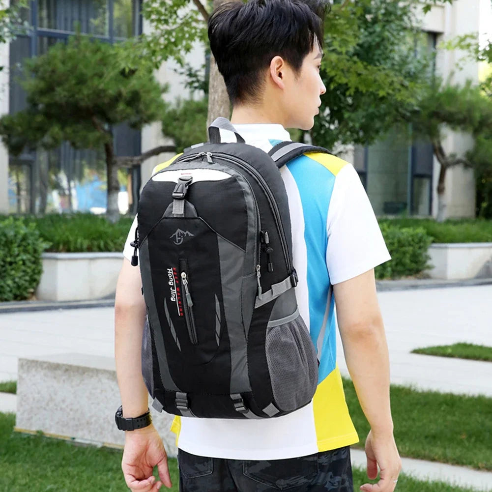 Water-resistant outdoor backpack with padded shoulder straps lightweight