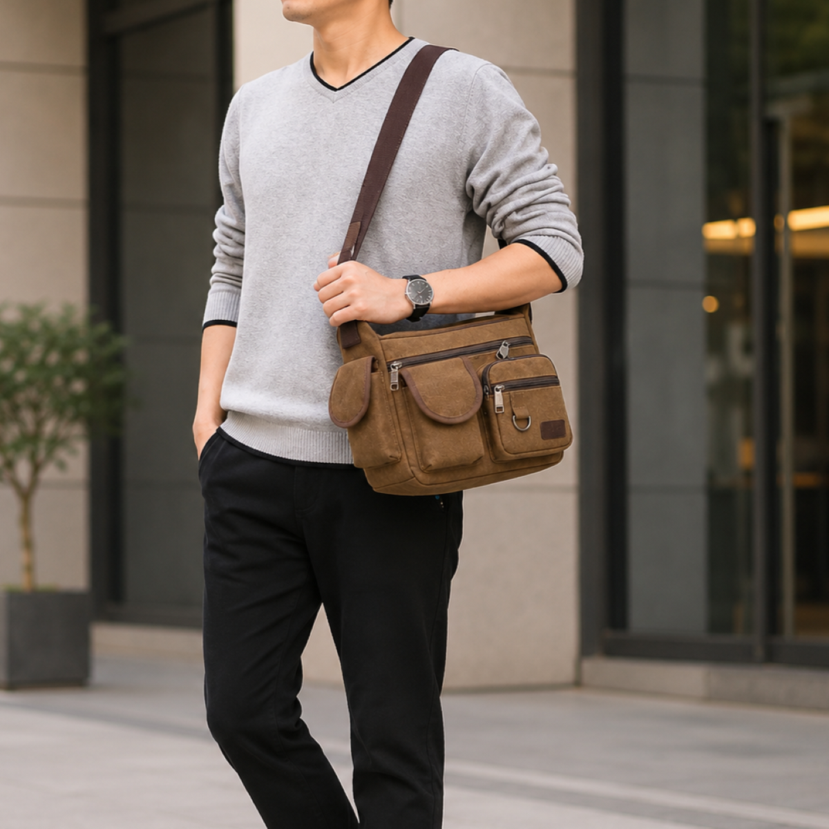 Celrien | Rovlyn Vintage-Style Canvas Crossbody Bag